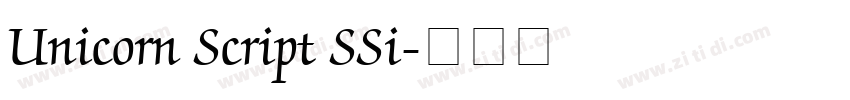 Unicorn Script SSi字体转换